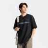 Li Ning CF Letter Round Neck Comfortable Breathable Versatile Loose Short Sleeve T-Shirt Men Tops Black ATSV191-1