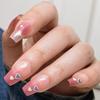 Gradient Ice-Clear Love Heart & Star Trendy Long Nails - Pack of 24