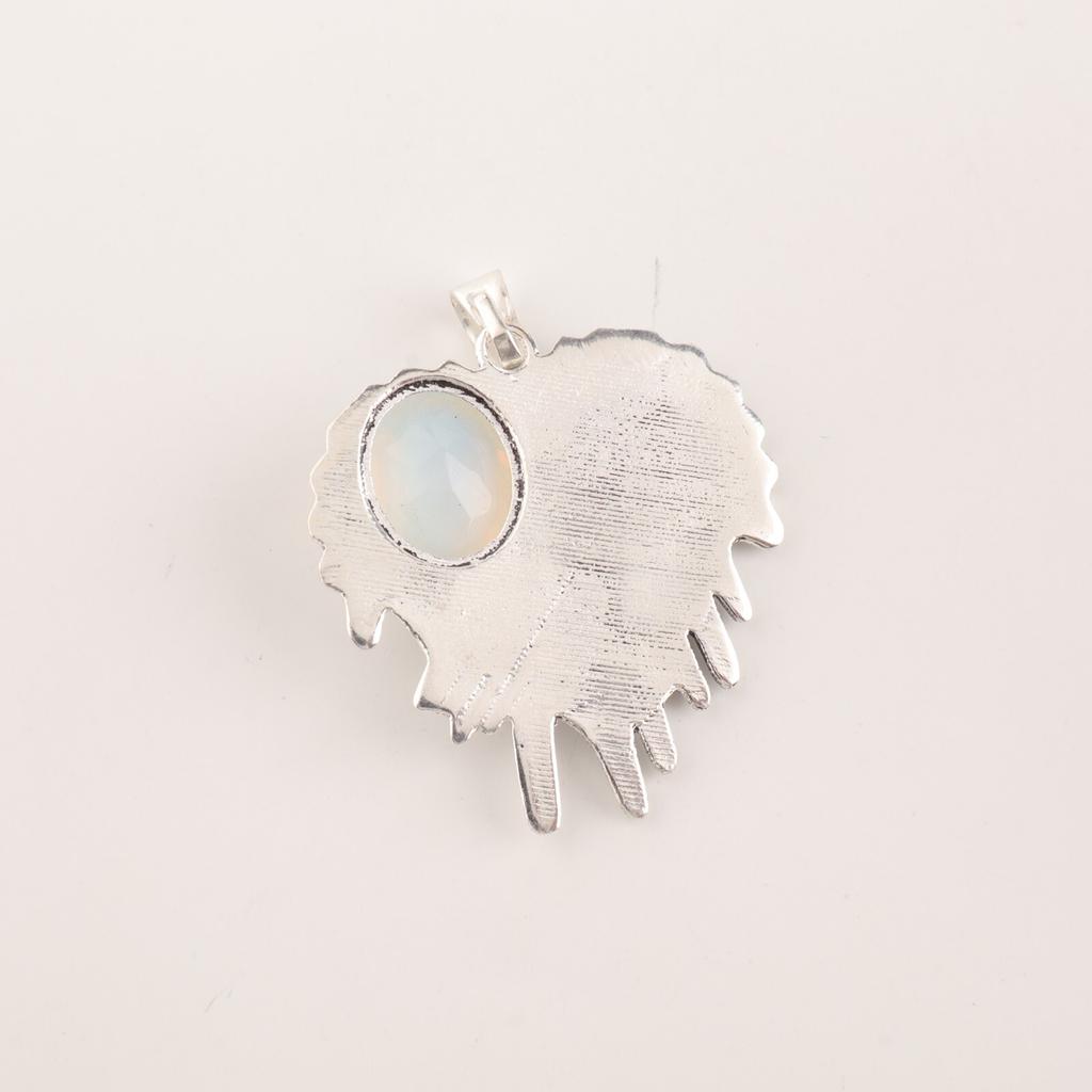 Milky Opal Gemstone 925 Sterling Silver Jewelry Pendant 1.49" For Wedding Gift CP-28-19