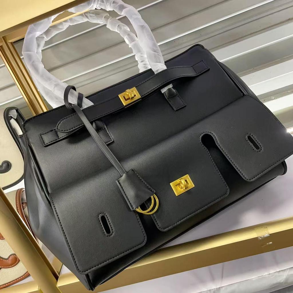 Unisex Echtleder Große Kapazität Schulter Tote Wing Bag