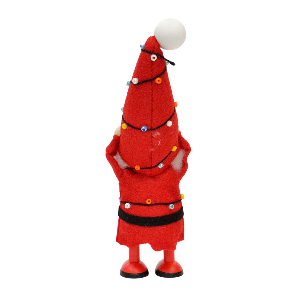 NORDIKA nisse Nordica Nisse Christmas Wooden Doll Entangled in Illuminated (Santa Decorations/Red)