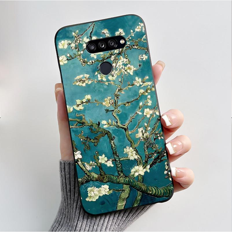 Weiche Hülle für LG K50S K40S Handyhülle LMX540HM LM-X540 LMX430HM LM-X430 Modischer Schmetterling Blume Schwarzer Silikon-Stoßfänger Abdeckung