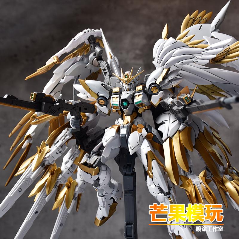 DABANN MG 1/100 Model 8820 WING ZERO Golden White Special Coating Plating Mobile Suit Kids Toys