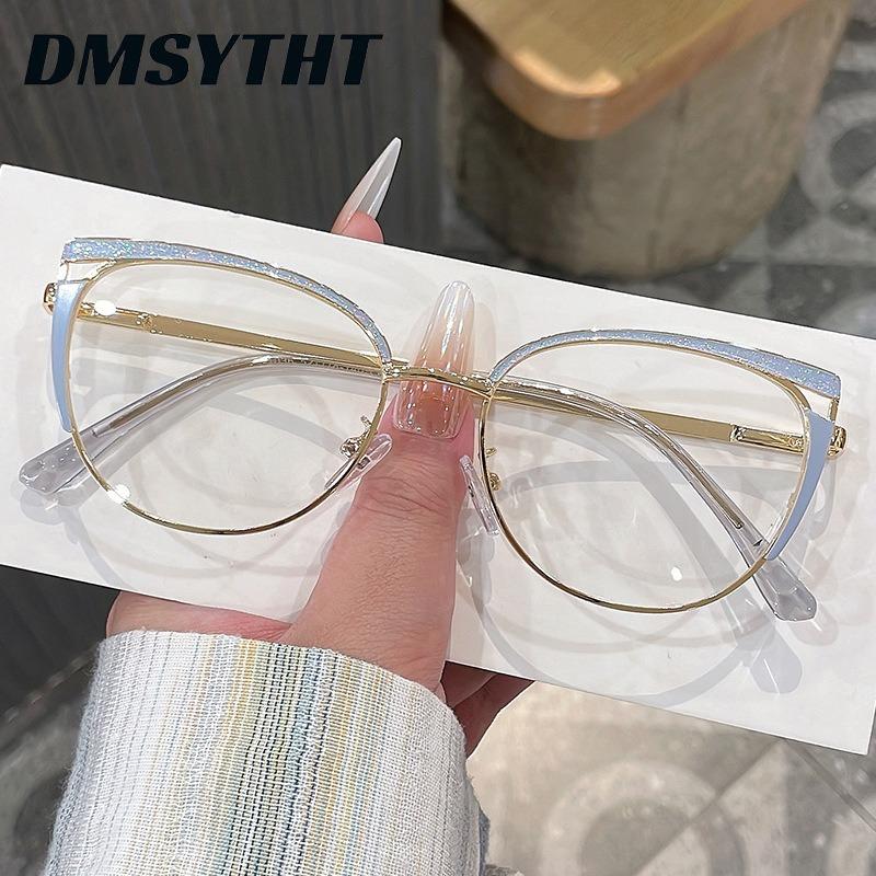 Senior Cat Eye Metal Optical Glasses Women Men Trend Brand Design Computer Eye Protection Blue Light Blocking Eyeglasses