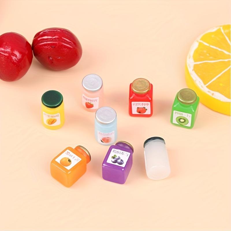 1:12 Miniature Drink Bottles Dollhouse Fruit Sauce Kitchen Food Model DIY Toy Doll House Accessories Play Tiny Food Toy