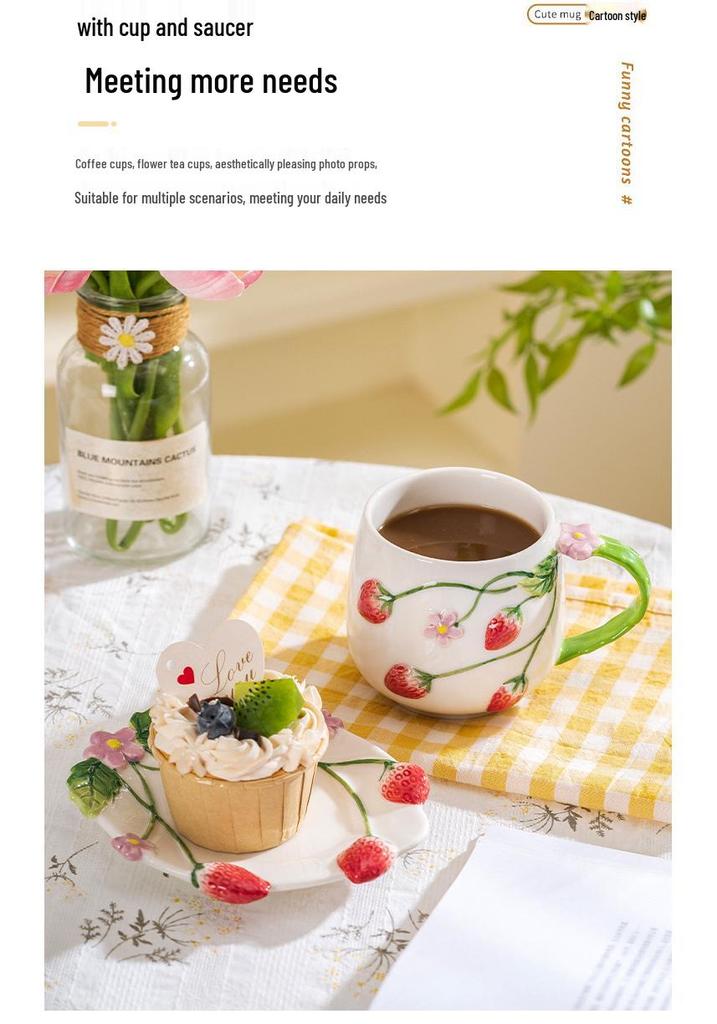Hand-Painted Ceramic Coffee and Tea Cup for Girls – Stylish, High-Value Design