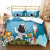 Astronaut Skateboard Duvet Cover Set King Queen Full Size For Kids Boys Girls Bedding Set Cartoon Style Polyester Quilt Cover