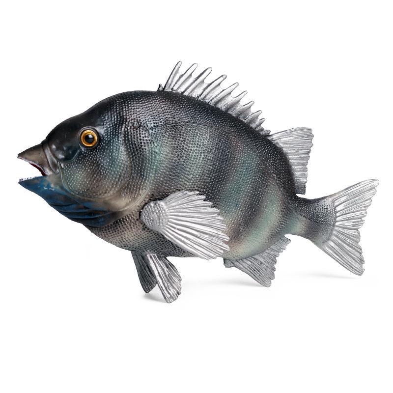 Red Silk Napoleonfish and Carp Toy Ornament - Marine Animal Simulation Model for Kids