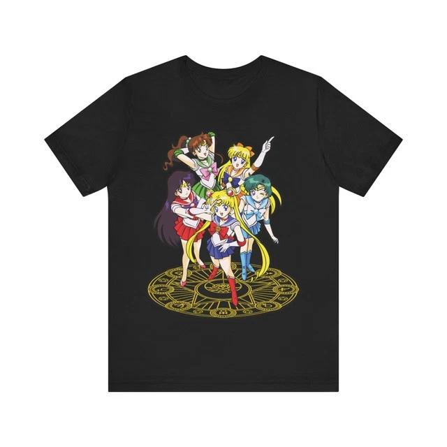 Anime Sailor Moon Sailor Scouts T Shirt Size S 4XL Gift For Friends Kids S