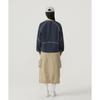 Covernat Early Autumn Solid Color Large Pocket Tie Comfortable Simple Casual Long Skirt Women skirts Light-Khaki CO2502SR75LK