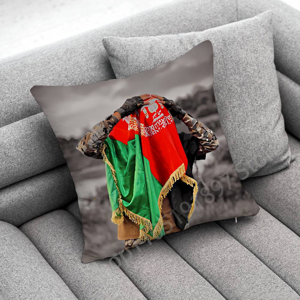 Flag Afghan Afghanistan Passport Map Throw Pillow Case For 55x55cm 30x30cm 50x50cm 45x45cm 40x40cm Square Chair Pillowcase Case