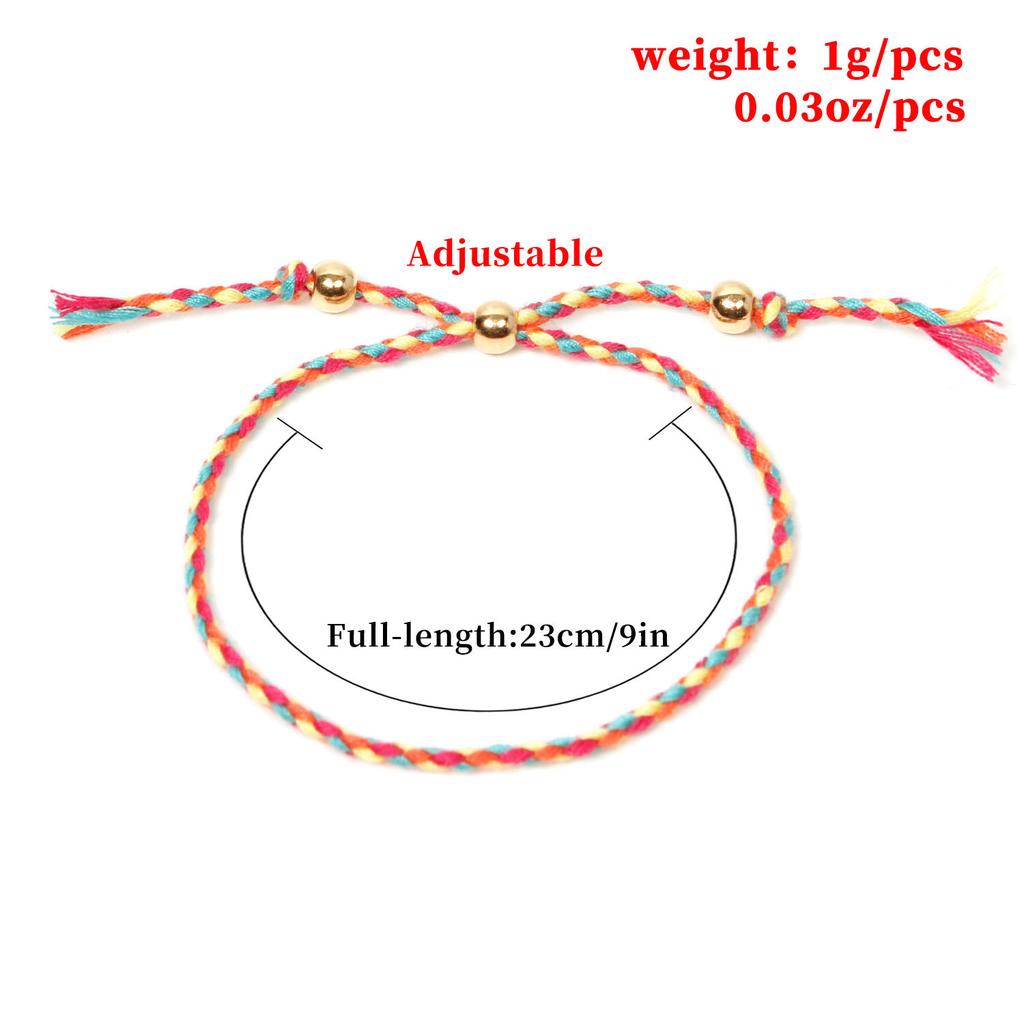 Heiß verkaufendes neues Armband mit goldenen Perlen, handgewebter Schmuck aus farbigem Faden