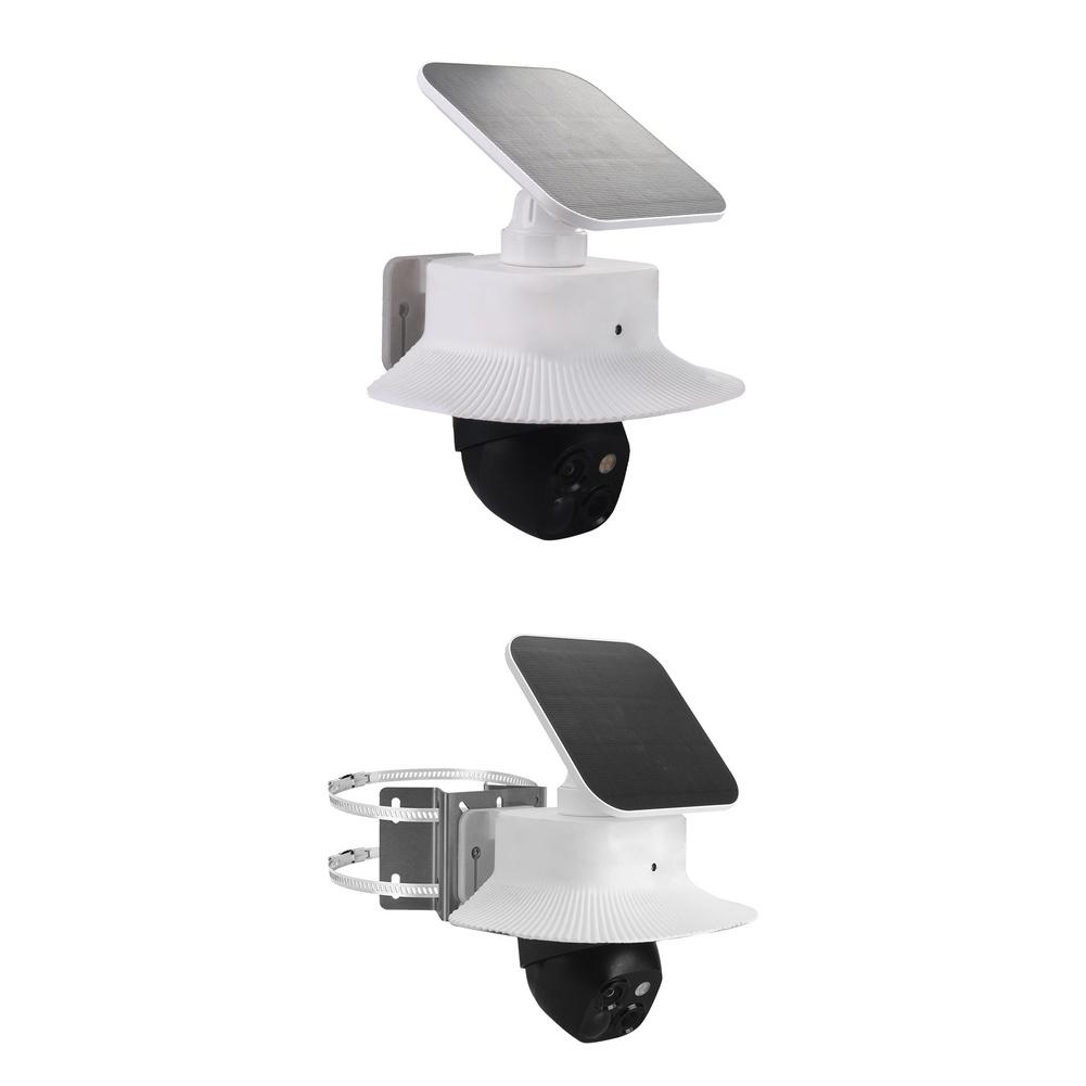 Stainless Steel Wall Mount Corner Bracket 360 Degree Rotation Security Camera Surveillance Holder White 8x6x7.5cm Hardware Tools