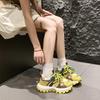 22 Spring New Models Show Feet Small Casual Forrest Gump Shoes European Soft Leather Color Matching Dad Shoes