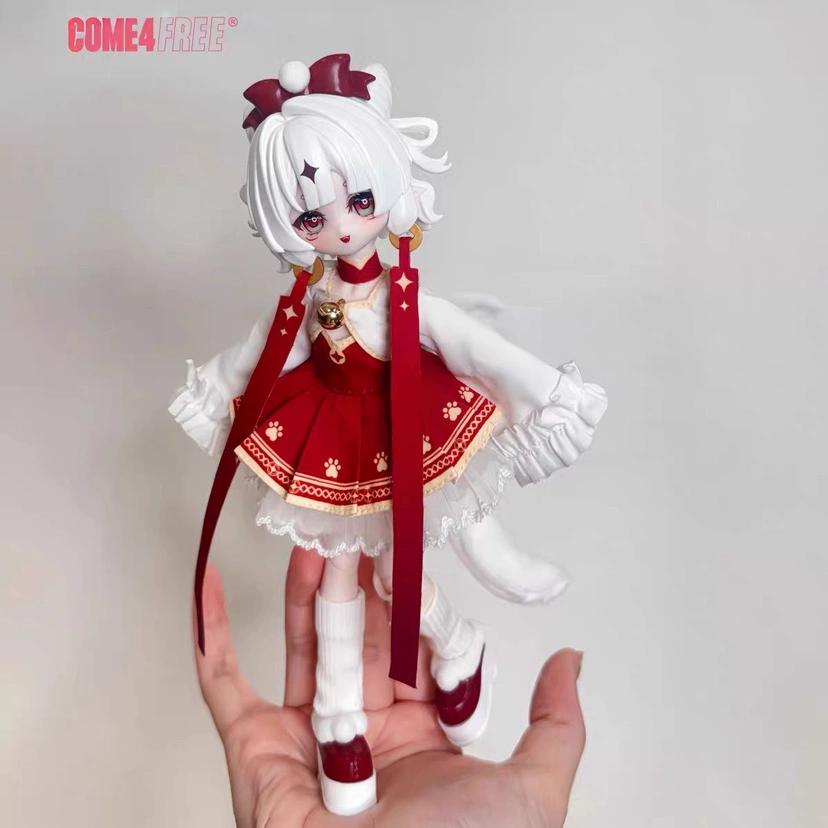 Come4Free Minty V3 Lucky Little Sign Spirit Series  Cute Doll Movable 1/8 Bjd Action Figurine e Christmas Present