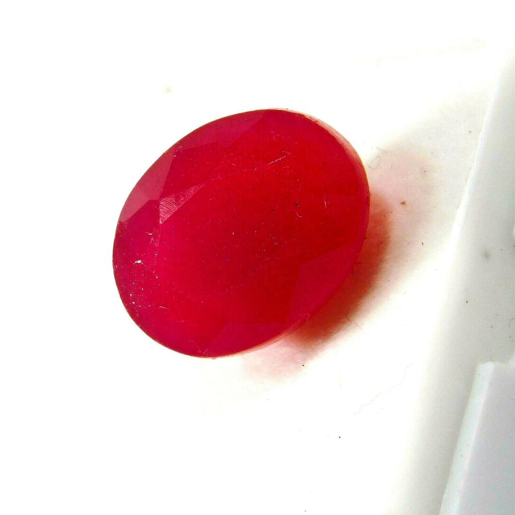 Natural Red Ruby Loose Gemstone 9 ct Burma Pigeon Oval Cut for Jewelry Making and Gem Collections