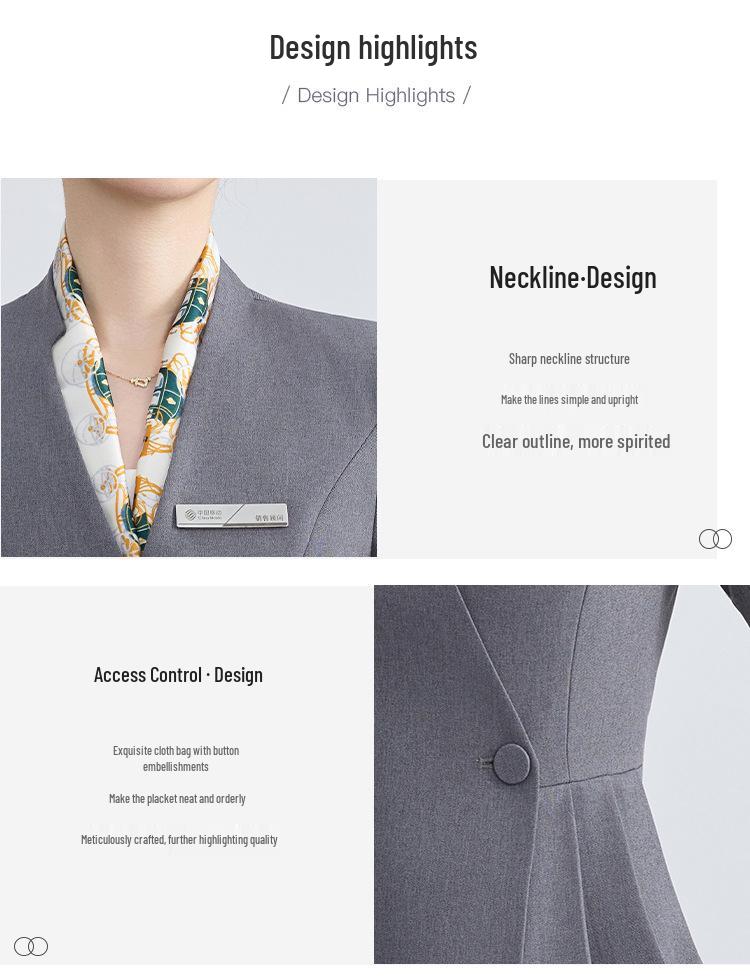 2026 Women's Summer Professional Suit: Short Sleeve Formal Fashion for Hotel Reception and Jewelry Store Workwear