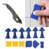 13Pcs Caulking Finisher Tools Plastic Scraper Spatula Silicone Nozzles Glue Removing Tools