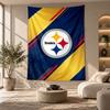 Dekoracyjny gobelin, Sztuka ścienna z nadrukiem Pittsburgh Steelers, Lekka ozdoba ścienna do tła sypialni