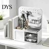 DIY Desktop Storage System Perforated Board Rack Mount Shelf for Office Multifunctional Bookend Organizer Supplies Stationery Book, Multi-Functional