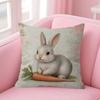 Cushion Cover Pillowcase Upholstery Sofa Throw Pillow Home Decor Pillowcas Easter Bunny Classic