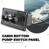 AEE5-DC 12V Fused Marine Bilge Pump Switch Panel With LED Indicator Light Manual/Off/Auto 3-Way Toggle Switch