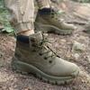 Hiking Shoes Men Lace-up Anti-slip Ankle Boots for Men Outdoor Thick-soled Shock-absorbing Casual Sports Shoes Men