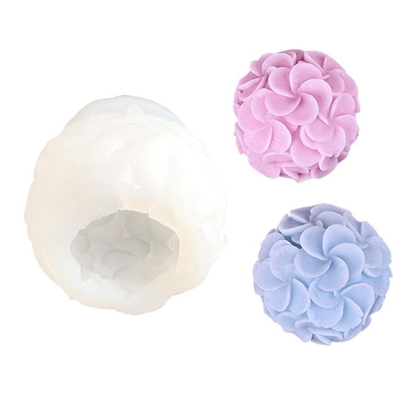 Flower Ball Candle Mould Silicone Molds Ornament Molds Castings Molds Handmade Plasters Molds Craft Supplies