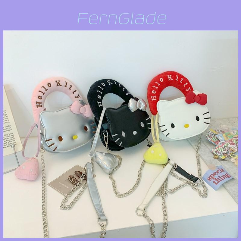 Hello Kitty Melody Cinnamoroll Mini Shoulder Bag Pu Chain Strap Sweet Summer Accessory For Daily Use
