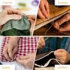 HHO-Hair And Thread Set 12 Pcs Sewing Hair Extension Tools Brown Weaving Threads For Making Wig, Sew In Thread