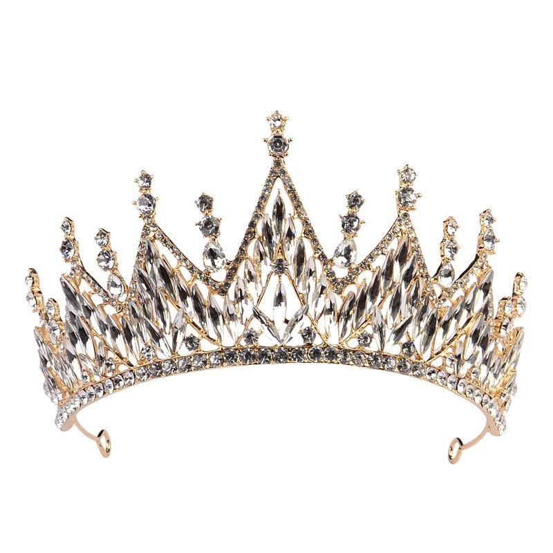 Braut Legierung Krone Haaraccessoire Strass Pferdeaugen Krone Kopfschmuck Hochzeitskleid und Abendkleid Studio Haaraccessoire