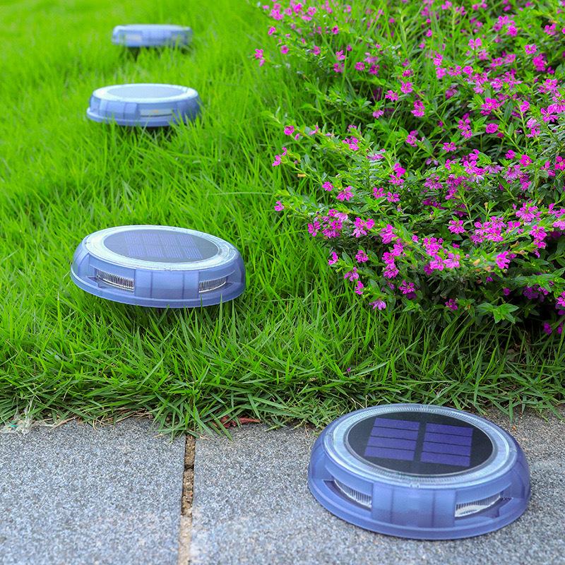 Solar LED Ground Lights Waterproof Outdoor Deck Lights Solar Powered Yard Fence Wall Pathway Landscape Lighting Decoration