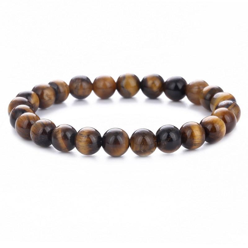 Obsidian Bracelet for Men and Women Couple Student Personalized Hand Zircon Beads Tiger Eye Volcanic Stone Bracelet