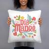 Mothers Day Spanish Print White Square Pillow Case Dust Cover Bedroom Party Decoration Mothers Day Birthday Gifts for Mom