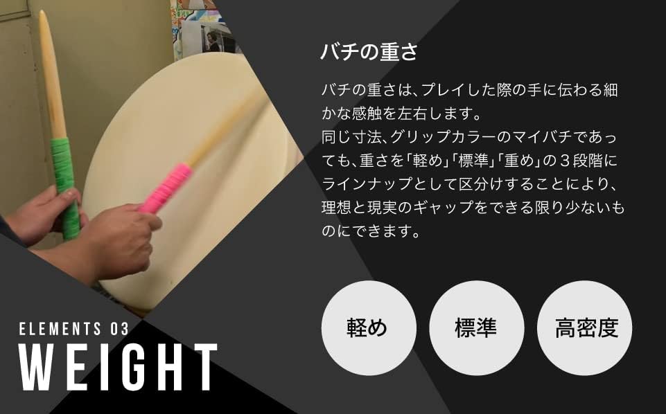 My Bachi Minamitori American Hiba Warranty Storage (Red) - (Japanese Cypress) - 39cm, Lightweight, Roll-Up Type, 2-Month (Includes Bag)