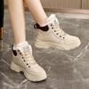 Fashion Women's Ankle Boots Warm Comfortable Women Boots Outdoors Non-Slip Cotton Shoes High Top Lace-up Women Platform Sneakers