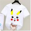 Anime Pokémon Boys Girls TShirt Cotton Retro Mens Cotton TShirt for Women Tops Casual Loose Short Sleeve Couple Y2k