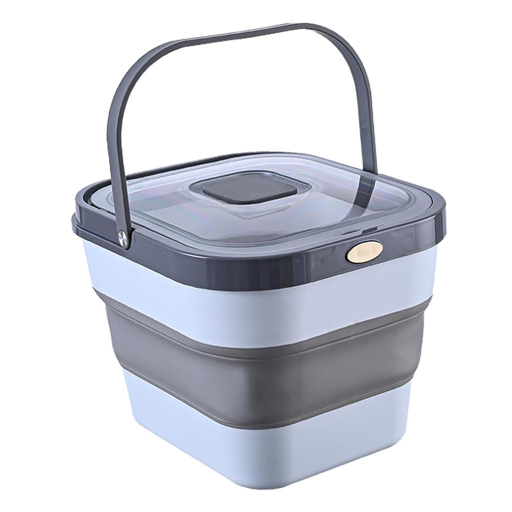 1Pc Storage Container Bin Sealed Cans 10kg - Gray