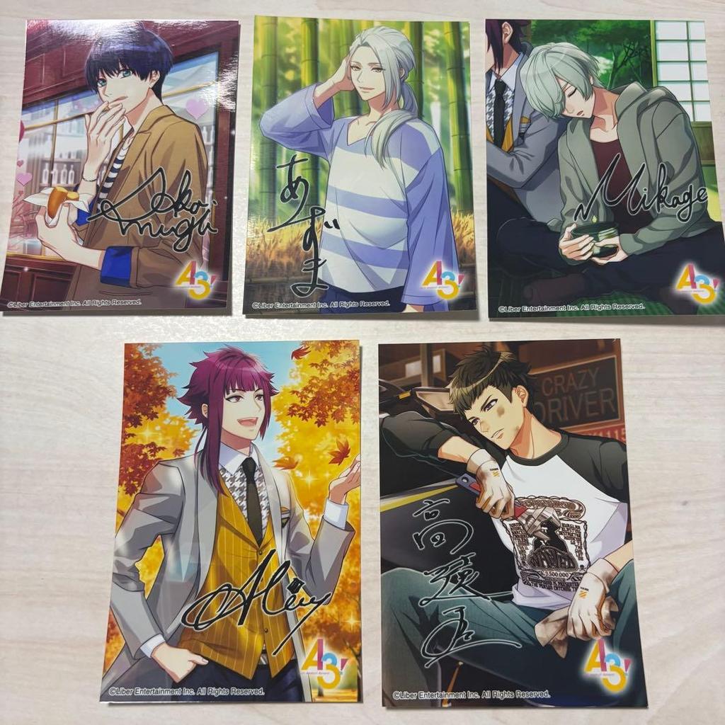 [USED] A3! Bromide Collection Semi-Complete with Bonus Bookmark