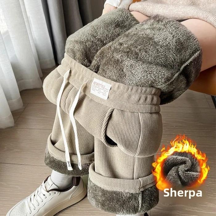 

Женские флисовые брюки с широкими штанинами, спортивный тонкий стиль, осенне-зимнее поступление, повседневные брюки, весенняя версия XXXL хаки