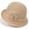 Sommer-Sonnenschutzhut Französischer Stil Gerollter Rand Sonnenschutzhut Outdoor Fischerhut Koreanische Mode Blumenhut für Damen