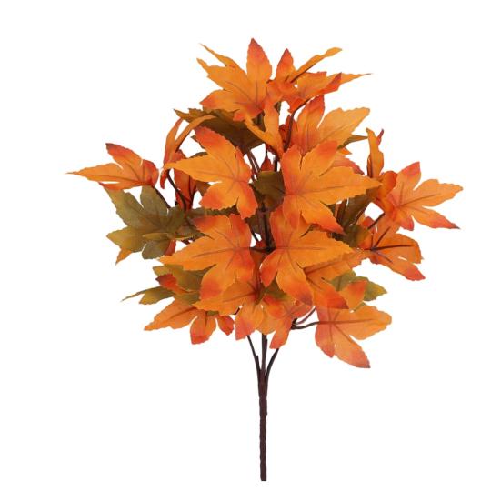 Natural Style Home Ornaments Artificial Maple Leaves, Faux Silk Hanging Plant for Decor, Realistic Cascading Flowers Leaves Wall Wedding Party