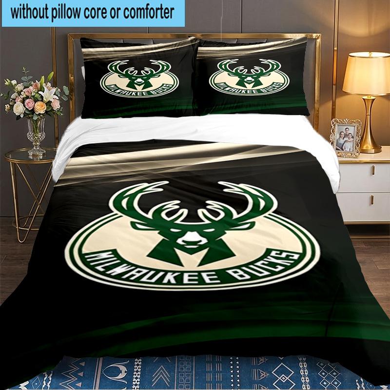 Bucks Team Logo 3pcs Bedding Set,Including 1pc Duvet Cover And 2pcs Pillowcases Perfect Gift for Christmas,Ideal for Bedroom, Dormitory