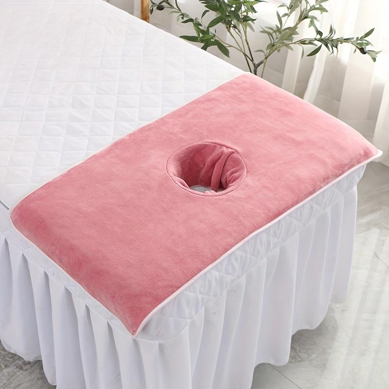 

1 шт. Микрофибровое Толстое Впитывающее Спа-полотенце для лица, Полотенце-покрывало для массажного стола, Предметы первой необходимости для спа-салона красоты розовый