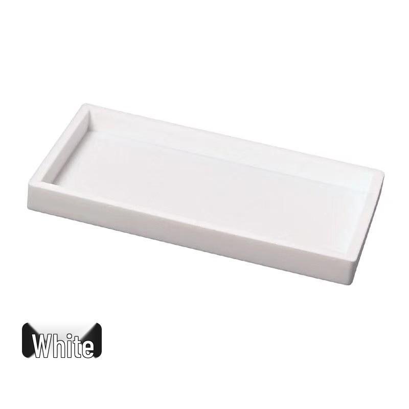 Customized Silicone Bathroom Vanity Tray - Square Soap & Accessory Organizer