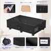 INFANZIA Under-Bed Storage with Casters, Foldable Rolling Storage Box, Easy Installation, Large Capacity Storage Container with Clear Zipper Cover and