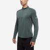 Decathlon KIPRUN 500 Series Sweat-wicking Quick Dry Breathable Sports Raglan Long Sleeve T-Shirt Men's Dark Gray Green