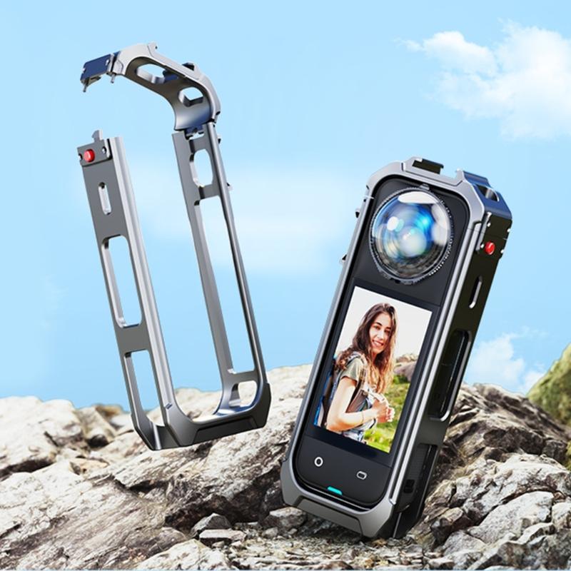 Für X5 Kamera Schutzhülle Kratzfest Erweiterungsrahmen Vertikaler Halter Montage Kalt Schuh Halter Zubehör