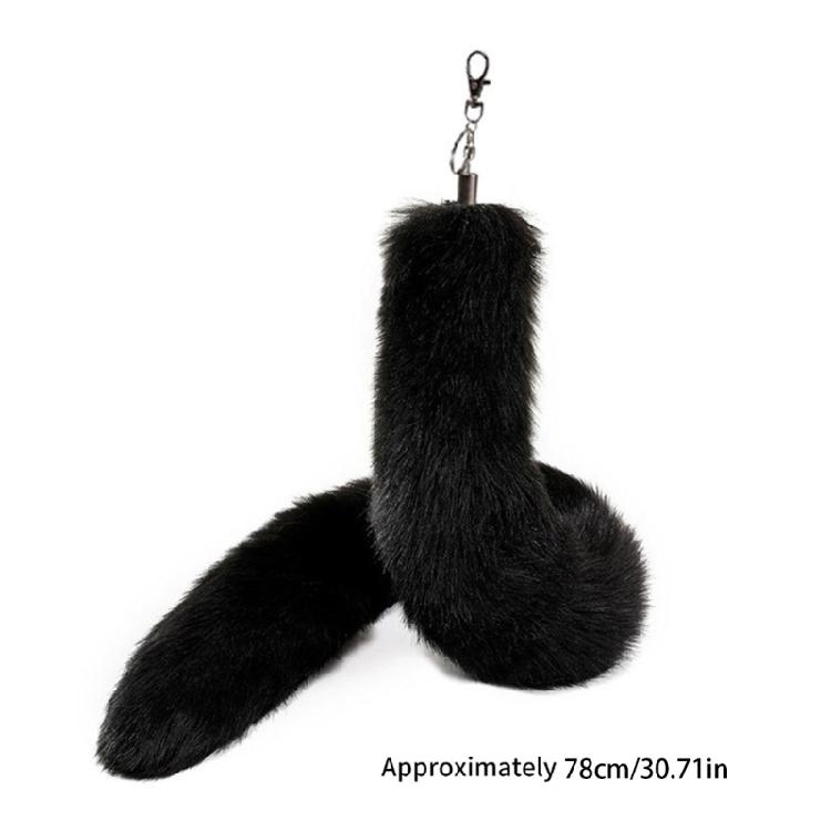 Foxes Tail Keychain Cosplays Toy Foxes Tail Keyring Bag Hangings Pendant Charm