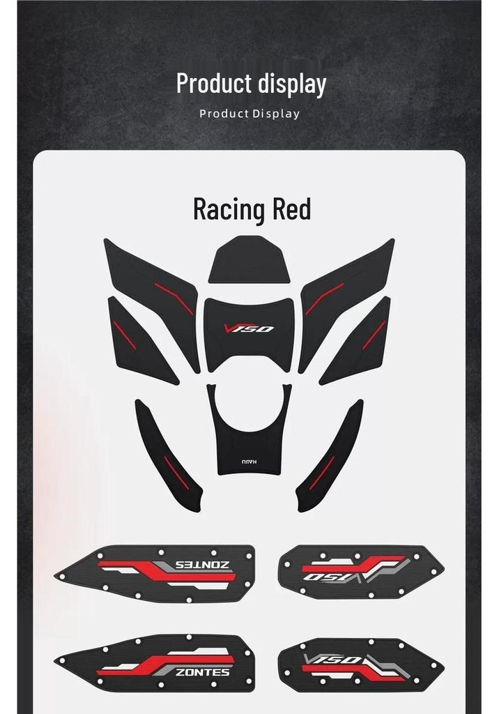 Compatible Sticker Set for Zongshen 150V Motorcycle: Tank, Foot Mat, and Pedal Modifications (26 Models)